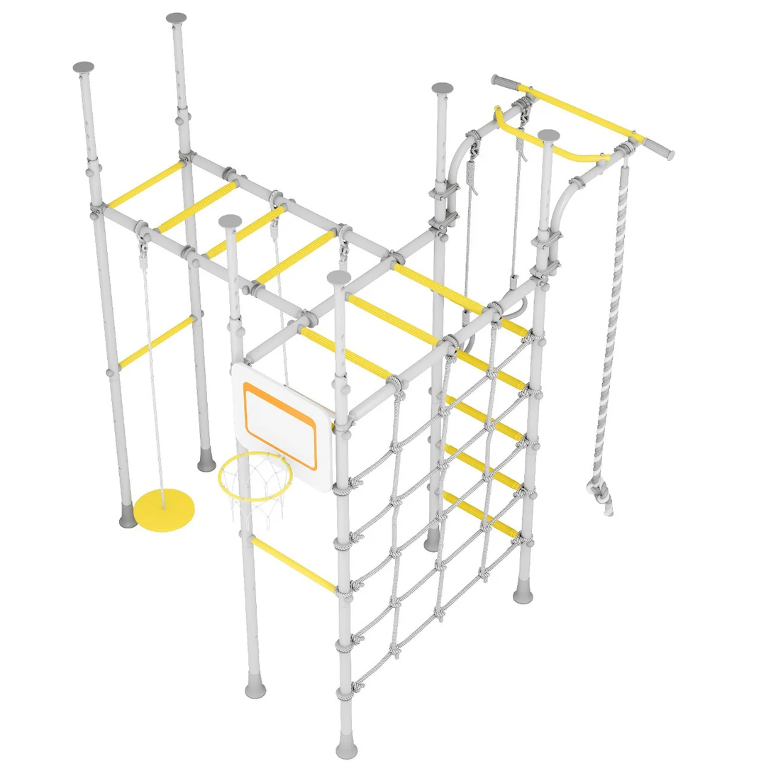 Multi-activity indoor jungle gym for toddlers and kids – climbing, swinging, and active play