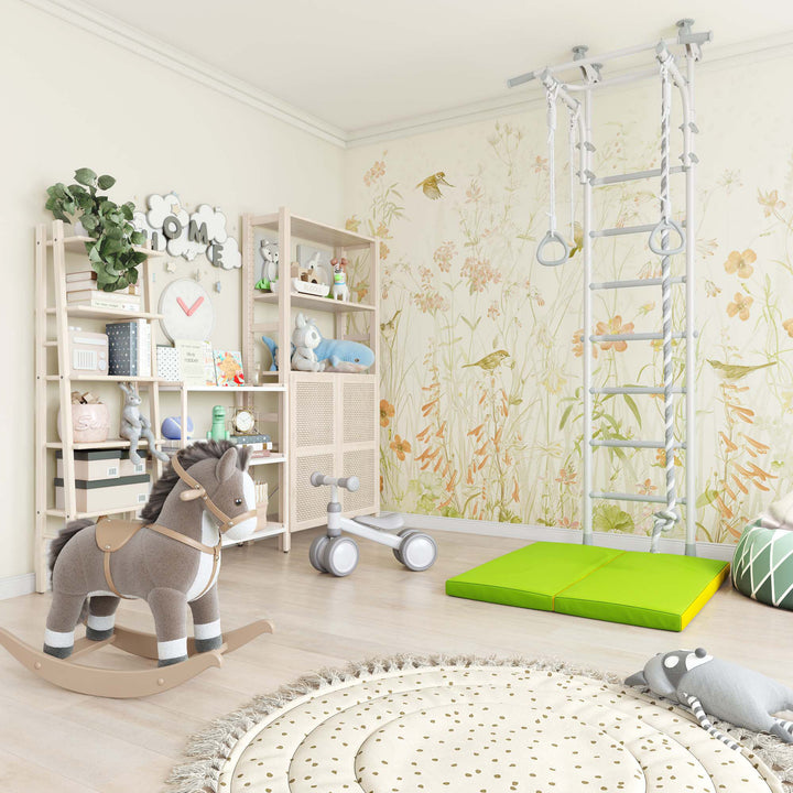 Pastel Swedish Sensory Climbing Frame for Kids – No Drill Indoor Gym for Australian Homes, Rentals & Therapy Clinics