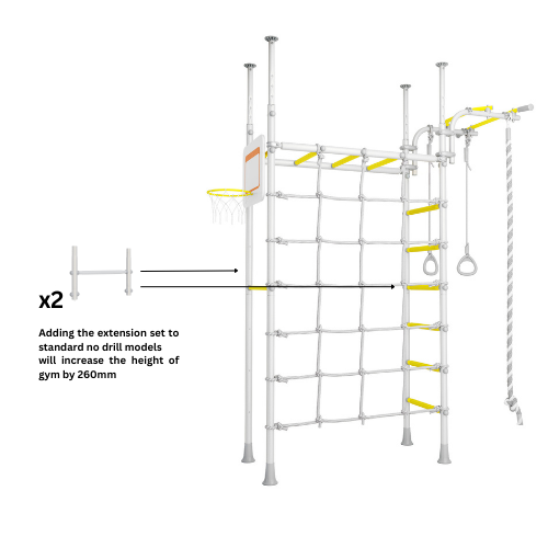 Kids play gym height extension kit for high ceilings