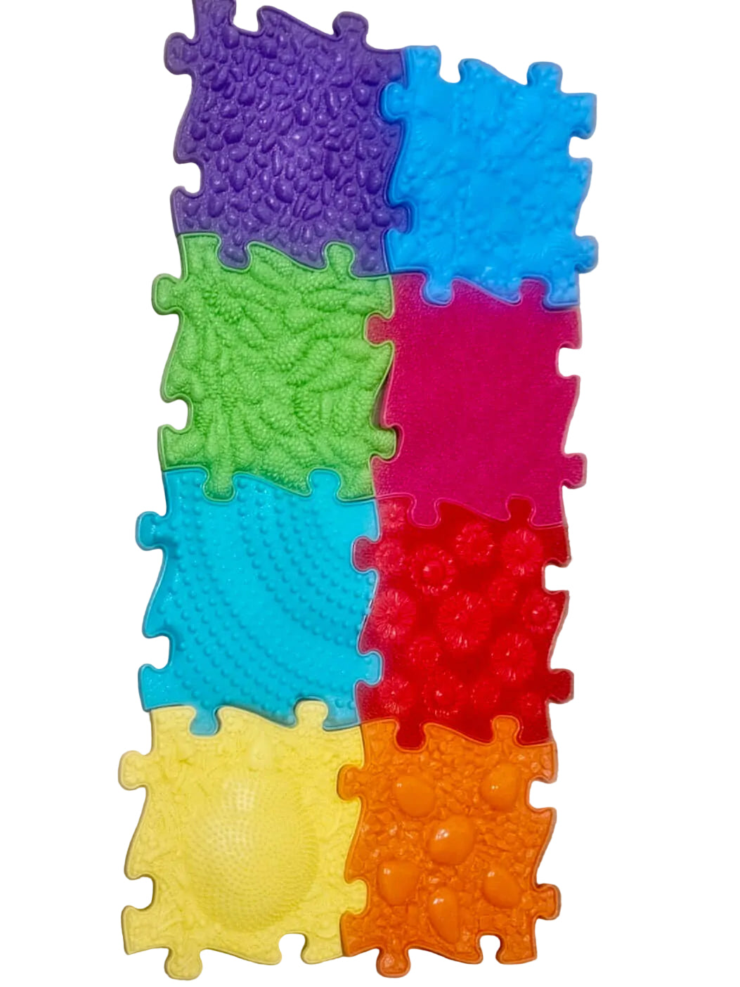 educational rainbow coloured puzzle mats