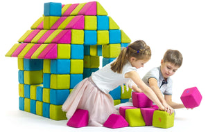 Toddler Soft Magnetic Coloured Geometric Building Blocks by Tinnitots