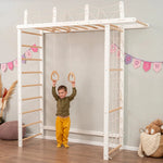 Load image into Gallery viewer, Solid wooden climbing frame by Tinnitots
