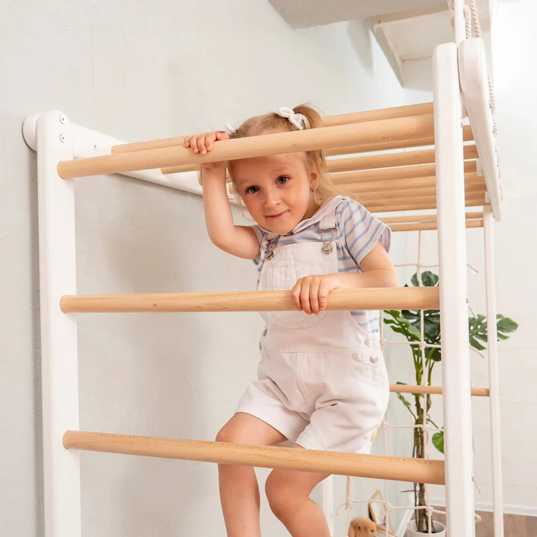 Solid wooden climbing frame Australia