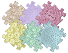 Tummy time pastel colour play mats for babies.