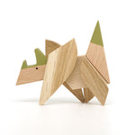 Load image into Gallery viewer, Wooden Magnetic - Triceratops Puzzle Toy
