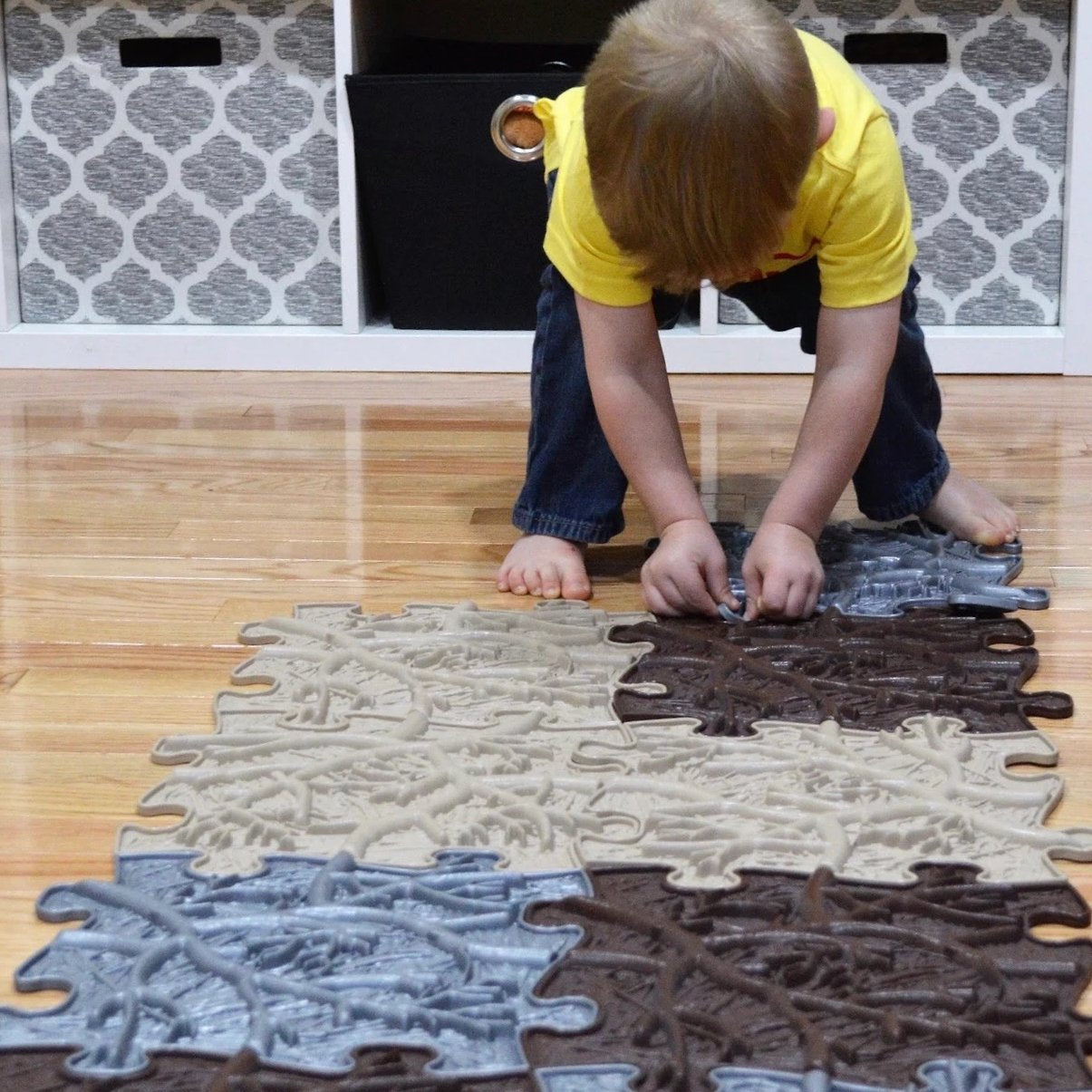 Barefoot walking, nature inspired textured play mats