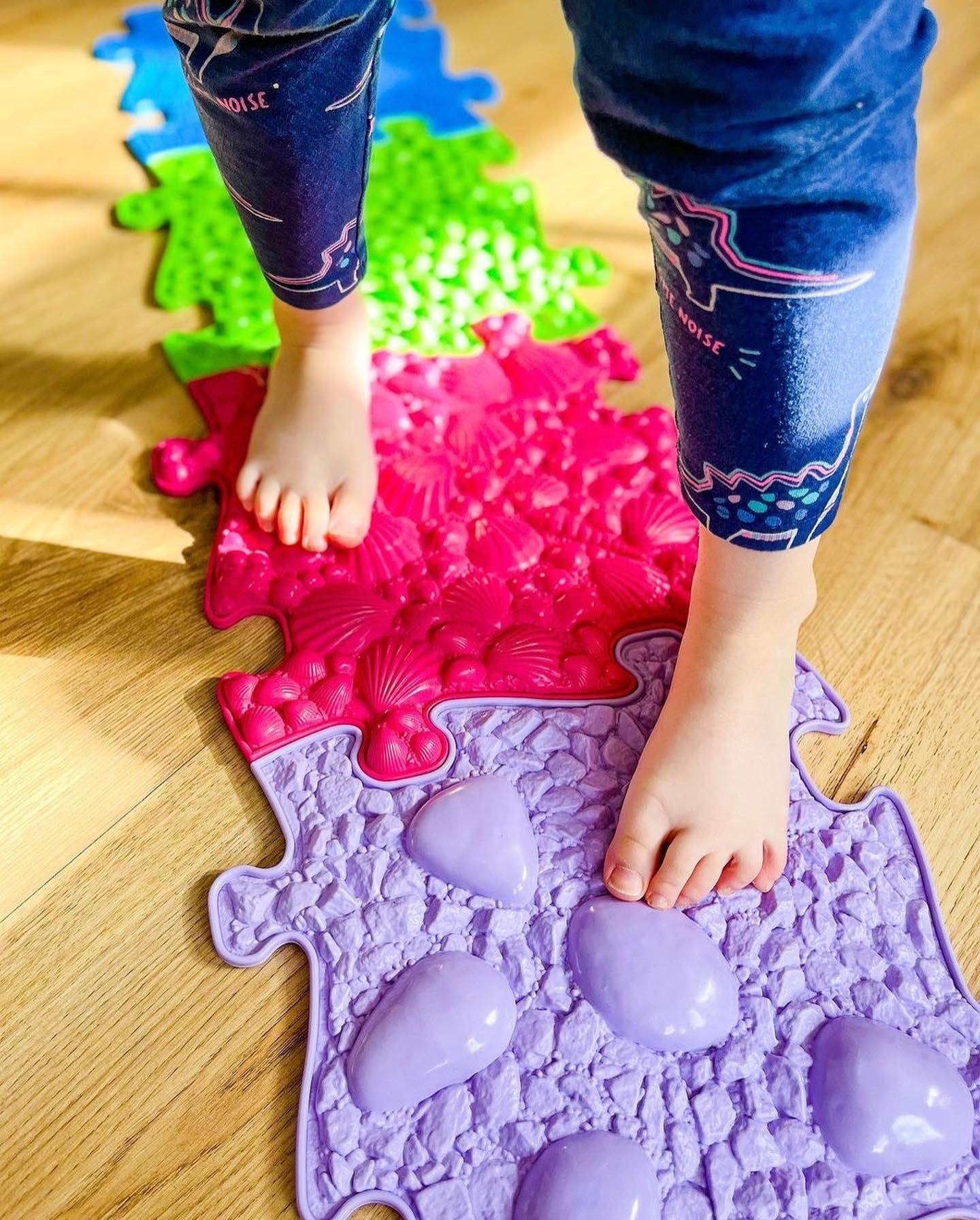 barefoot walking with textured mats recommended by therapist and health professionals
