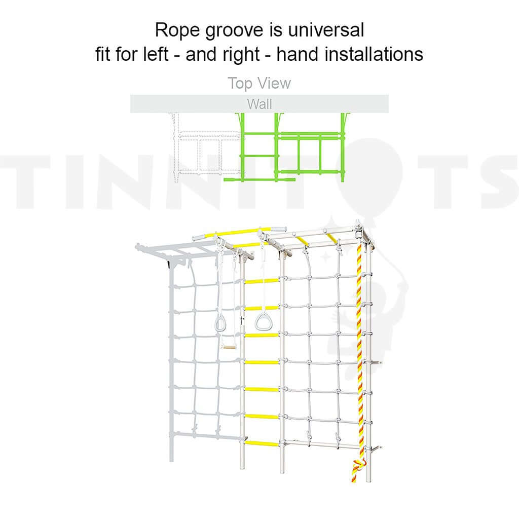 Indoor gym with monkey bars and spider net  by Tinnitots