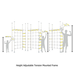 HEIGHT ADJUSTABLE MODULAR HOME PLAY GYMS FOR KIDS
