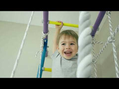 video of kids climbing on play gym at home by Tinnitots